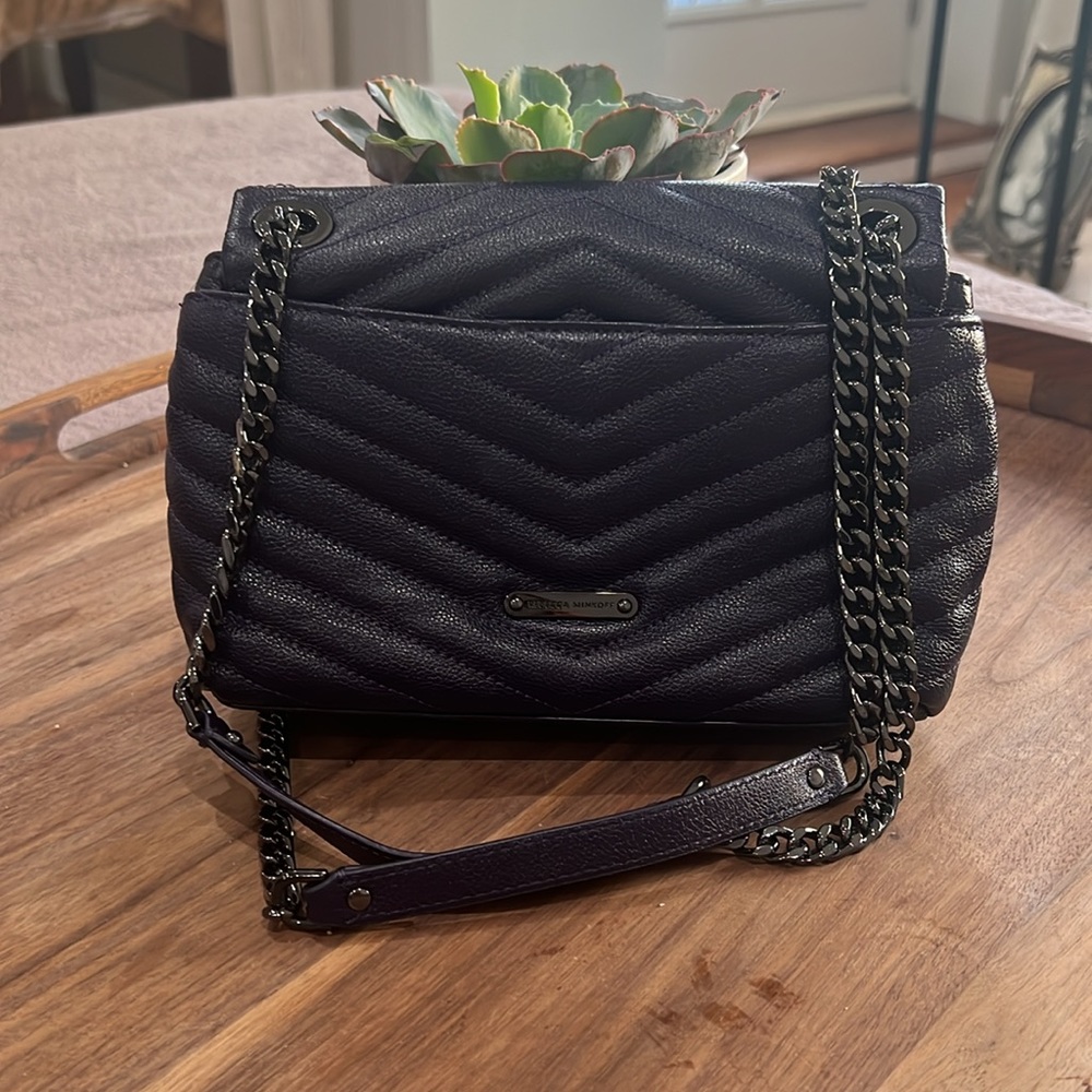 Rebecca Minkoff Edie Deep Passion Leather Shoulder Bag